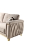 Leena Contemporary Style Upholstery Sofa Made with Wood in Gold accent & Beige