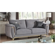 Leena Contemporary Style 2PC Livingroom Set Made with Wood in Gold accent & Gray