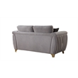 Leena Contemporary Style 2PC Livingroom Set Made with Wood in Gold accent & Gray