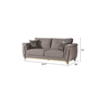 Leena Contemporary Style 3PC Livingroom Set Made with Wood in Gold accent & Gray