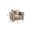 Leena Contemporary Style 3PC Livingroom Set Made with Wood in Beige
