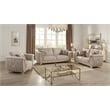 Leena Contemporary Style 3PC Livingroom Set Made with Wood in Beige