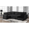Grande Modern Style Sectional Sofa Made with wood in Black