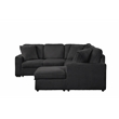 Grande Modern Style Sectional Sofa Made with wood in Black