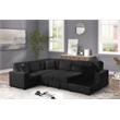 Grande Modern Style Sectional Sofa Made with wood in Black