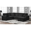 Grande Modern Style Sectional Sofa Made with wood in Black