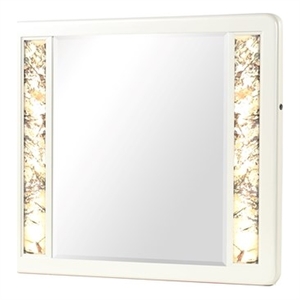 La Pierre Contemporary Style Mirror Made With Wood in Beige