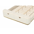 La Pierre Contemporary Style King Size bed made with Wood in Beige