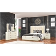 La Pierre Contemporary Style Queen 4PC Bedroom Set made with Wood in Beige