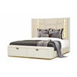 La Pierre Contemporary Style Queen 5PC Bedroom Set made with Wood in Beige