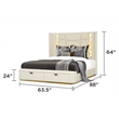 La Pierre Contemporary Style Queen 5PC Bedroom Set made with Wood in Beige
