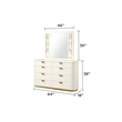 La Pierre Contemporary Style Queen 5PC Bedroom Set made with Wood in Beige