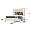 La Pierre Contemporary Style King 5PC Bedroom Set made with Wood in Beige