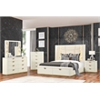 La Pierre Contemporary Style King 5PC Bedroom Set made with Wood in Beige