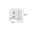 Laguna Modern Style 2-Drawer Nightstand made with Wood in White