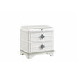 Laguna Modern Style 2-Drawer Nightstand made with Wood in White