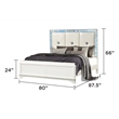 Laguna Modern Style King Size Bed made with Wood in White