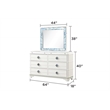 Laguna Modern Style Queen 4 PC Bedroom set made with Wood in White