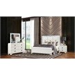 Laguna Modern Style Queen 4 PC Bedroom set made with Wood in White