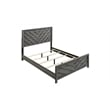 Denver Modern Style Full Size Bed Made With Wood in Gray Colour