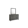 Denver Modern Style 5PC Full Size Bedroom Set Made With Wood in Gray Colour