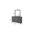 Denver Modern Style 5PC Full Size Bedroom Set Made With Wood in Gray Colour