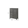 Denver Modern Style 5PC Full Size Bedroom Set Made With Wood in Gray Colour