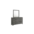 Denver Modern Style  Mirror Made With Wood Frame in Gray Colour(NO DRESSER)