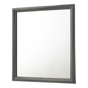 Denver Modern Style  Mirror Made With Wood Frame in Gray Colour(NO DRESSER)