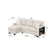 Pinto Modern Style L-Shaped Sectional Made with wood in Beige