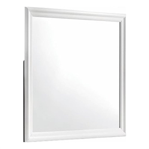 Blaze Modern Style Mirror made with Wood in White