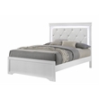 Blaze Modern Style Twin Bed made with Wood and LED Headboard in White