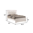 Blaze Modern Style Full Bed made with Wood in White