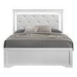 Blaze Modern Style Full Bed made with Wood in White