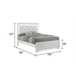 Blaze Modern Style King Bed made with Wood in White