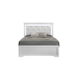 Blaze Modern Style King Bed made with Wood in White