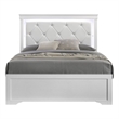 Blaze Modern Style King Bed made with Wood in White