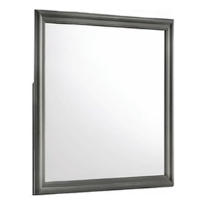 Blaze Modern Style Mirror made with Wood in Gray
