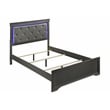 Blaze Modern Stylish Queen Bed Wooden Frame in Gray Finish
