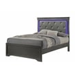 Blaze Modern Stylish Queen Bed Wooden Frame in Gray Finish