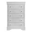 Blaze Modern Style 5-Drawer Chest made with Wood in White
