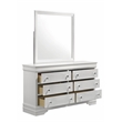 Blaze Modern Style Twin 4PC bedroom set made with Wood & LED Headboard in White