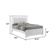Blaze Modern Style Twin 4PC bedroom set made with Wood & LED Headboard in White