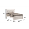 Blaze Modern Style Queen 5PC bedroom set made with Wood & LED Headboard in White