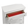 Blaze Modern Style Queen 5PC bedroom set made with Wood & LED Headboard in White