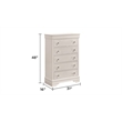 Blaze Modern Style Queen 5PC bedroom set made with Wood & LED Headboard in White