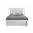 Blaze Modern Style Queen 4PC bedroom set made with Wood & LED Headboard in White