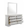 Blaze Modern Style Queen 4PC bedroom set made with Wood & LED Headboard in White