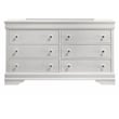 Blaze Modern Style Queen 4PC bedroom set made with Wood & LED Headboard in White