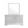 Blaze Modern Style Queen 4PC bedroom set made with Wood & LED Headboard in White